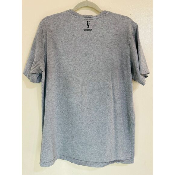 Adidas FIFA World Cup 2022 Men's Size L Marled Gray Short Sleeve Soccer Tee - Picture 4 of 4